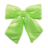 Velvet Bow Christmas Tree Decoration with Clip 15 x 16cm - Green
