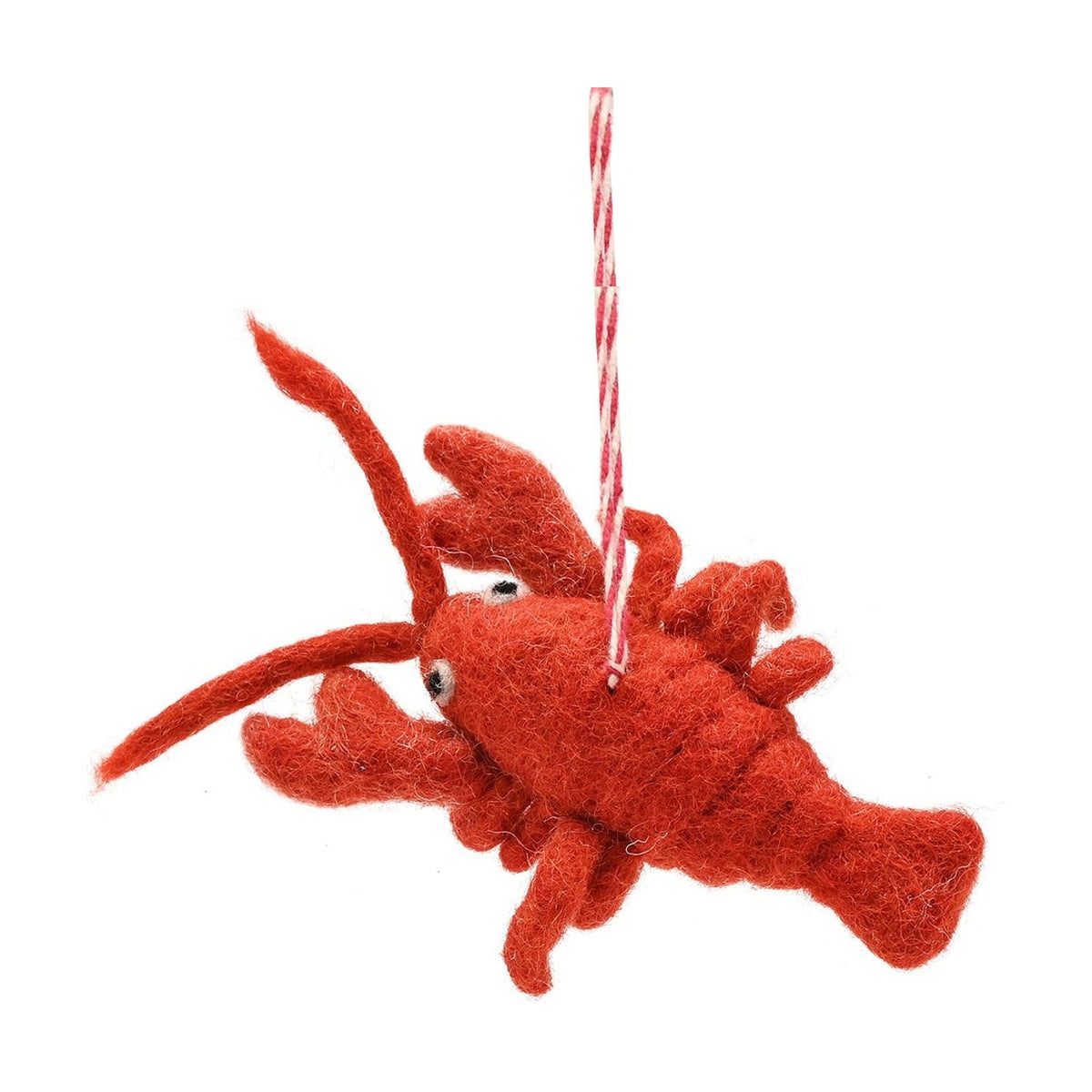 Larry Lobster Hanging Felt Christmas Tree Decoration - Red