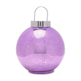 Mercury Glass LED Bauble Light-Up Decoration 20cm - Purple