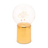 LED Neon Star Plastic Light-Up Decoration with Globe - Gold