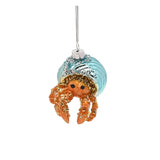 Set of 3 Under the Sea Glass Christmas Tree Decorations - Blue