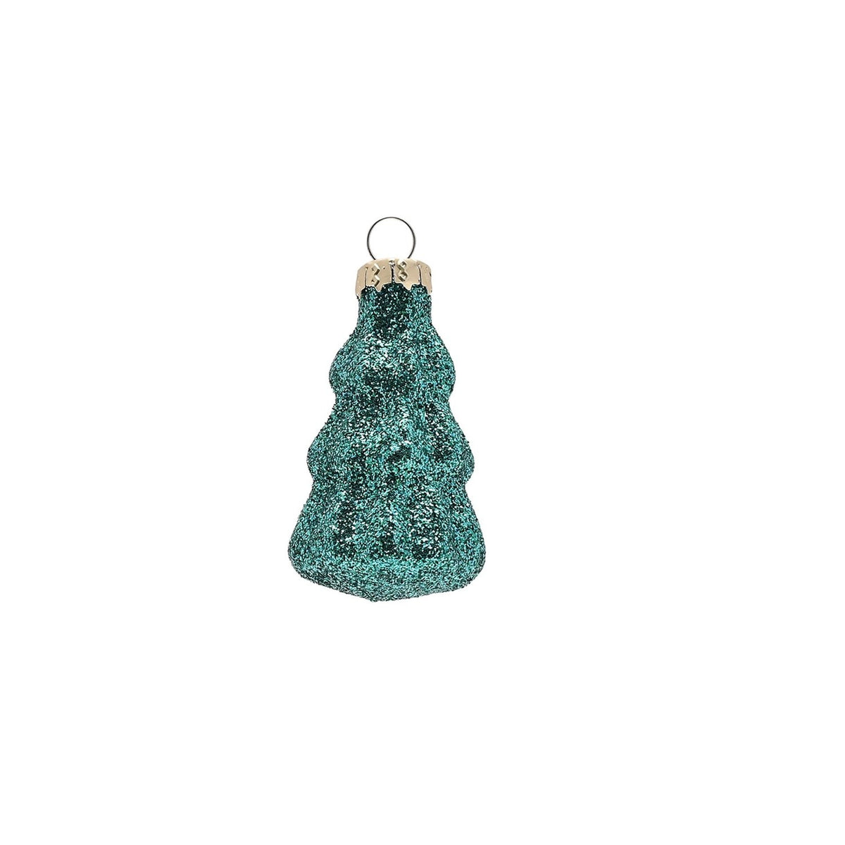 Set of 9 Glass Bauble Christmas Tree Decorations with Santa