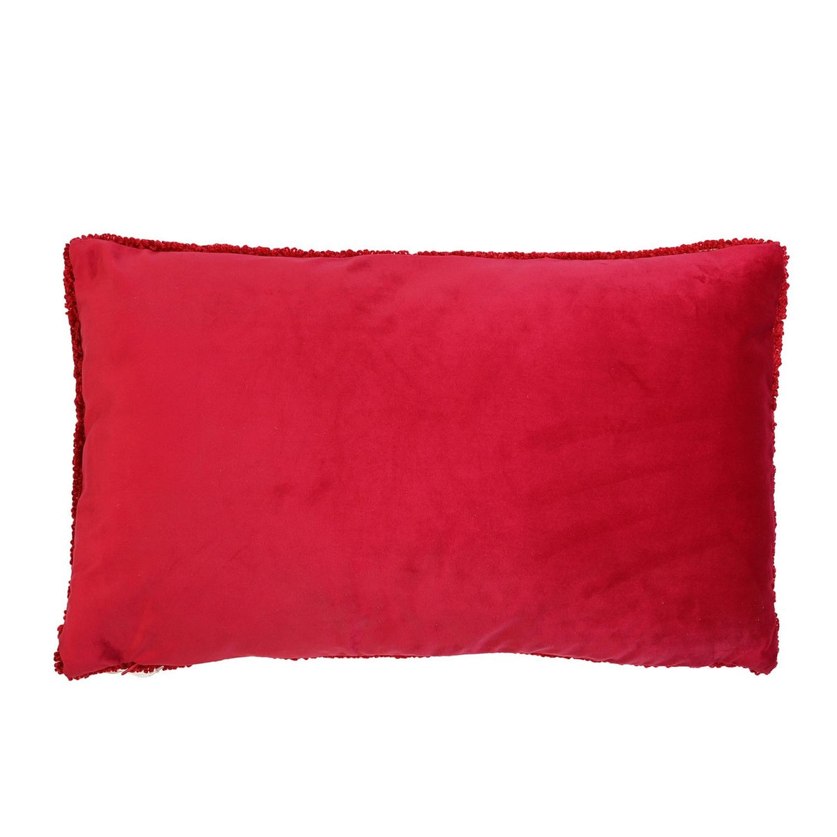 Rectangular Merry Christmas Hook Cushion 30 x 50cm - Red