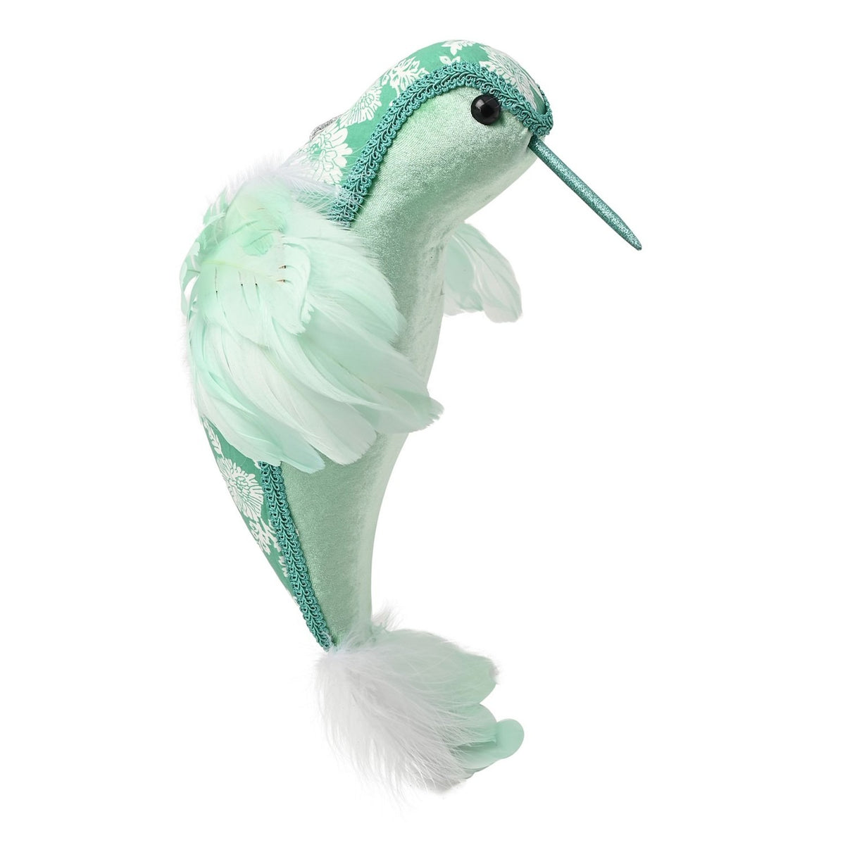 Floral Hummingbird Plastic Christmas Decoration 53cm - Green