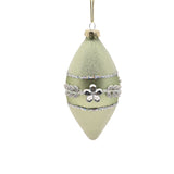 Set of 4 Parisian Glass Christmas Tree Decorations - Pink & Green