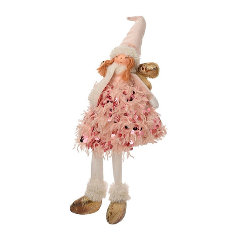 Aurelia Sitting Angel LED Light-Up Decoration 48cm - Pink