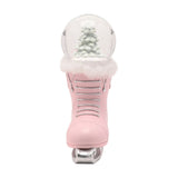 Ice Skate Snow Globe Resin Christmas Tree Decoration - Pink