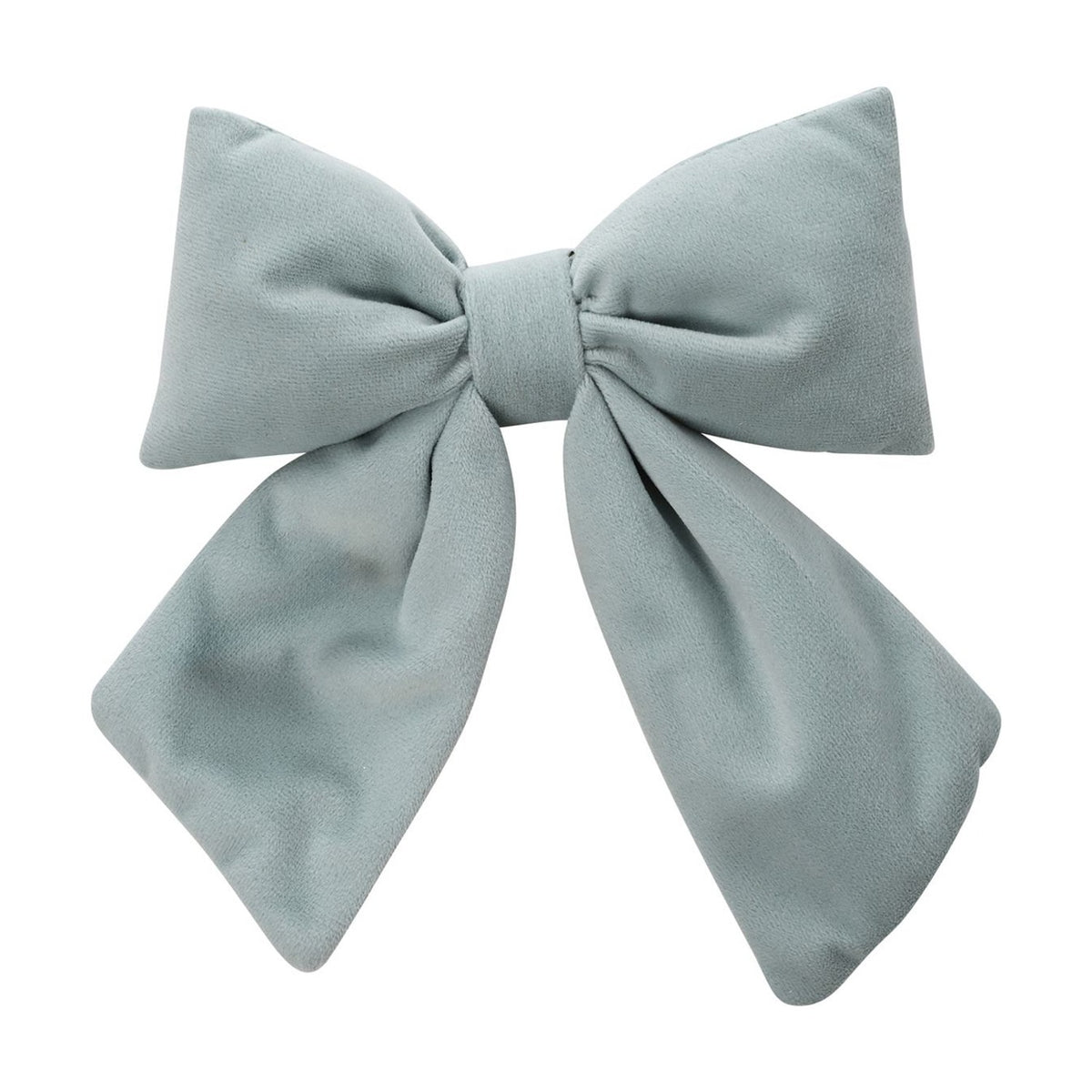 Velvet Bow Christmas Tree Decoration with Clip 15 x 17cm - Blue