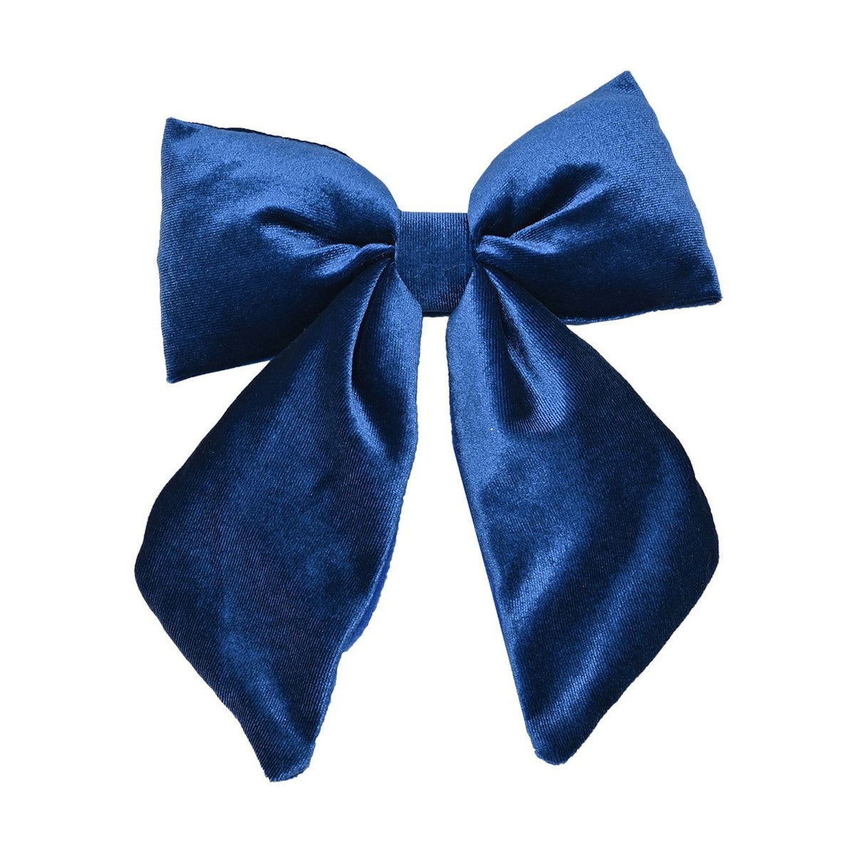 Bow Christmas Tree Decoration with Clip 14cm x 16cm - Dark Blue