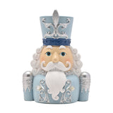 Nutcracker Bust Resin Light-Up Decoration - Blue & White