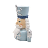 Nutcracker Bust Resin Light-Up Decoration - Blue & White