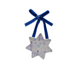 Set of 3 Nutcracker and Dove Christmas Tree Decorations - Blue