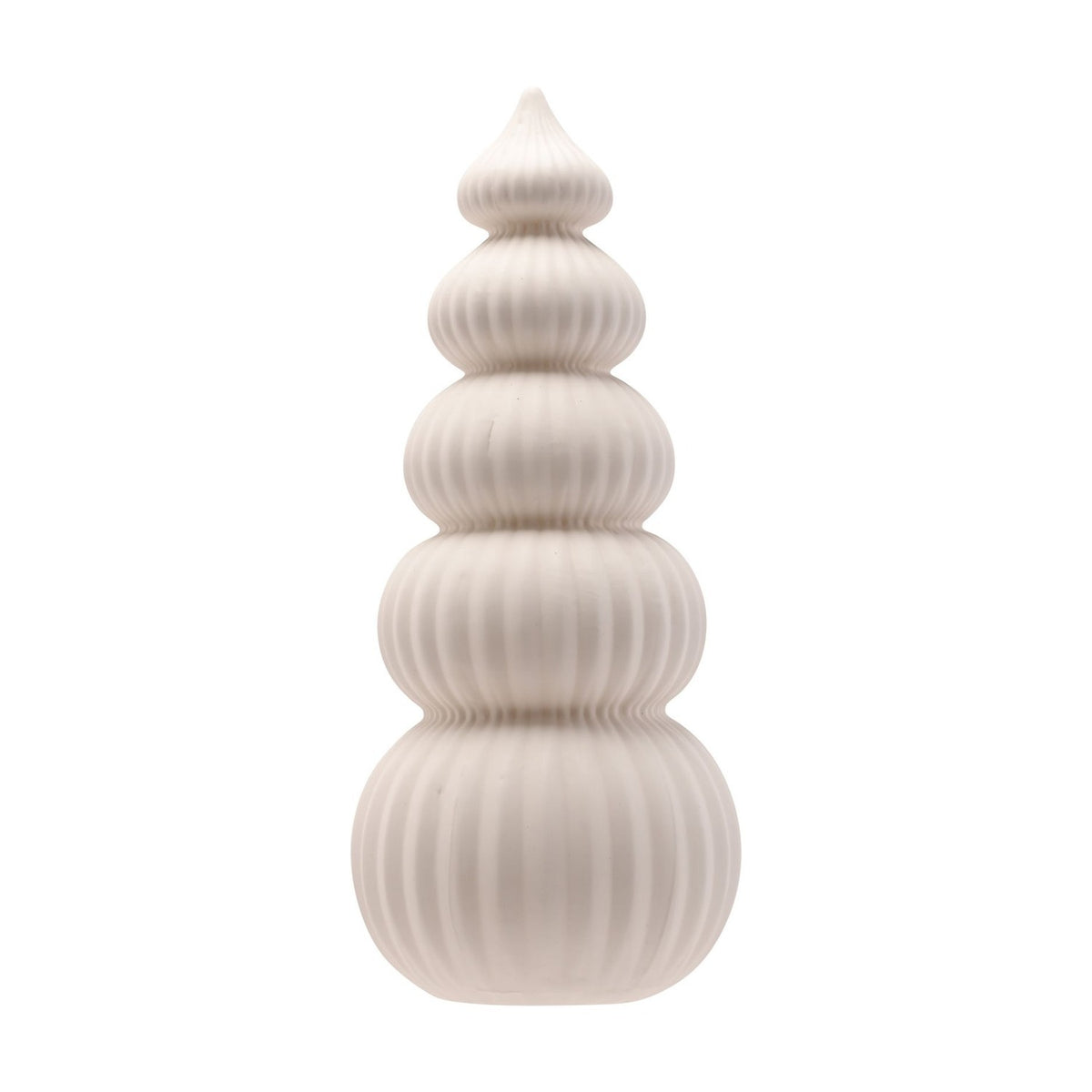 Christmas Tree Ceramic LED Light-Up Decoration 26.4cm - White