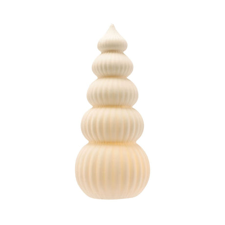 Christmas Tree LED Ceramic Light-Up Decoration 19.2cm - White