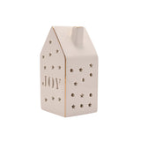 Joy Star House LED Ceramic Light-Up Decoration 13cm - White