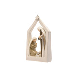 Star-Topped Shepherd Nativity Scene Ornament - Off White