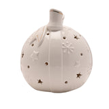 Bow Bauble LED Porcelain Light-Up Decoration 15cm - White