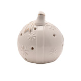 Bow Bauble LED Porcelain Light-Up Decoration 10cm - White