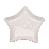 Christmas Star Speckled Glaze Porcelain Plate 23cm - Grey