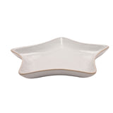 Christmas Star Speckled Glaze Porcelain Plate 23cm - Grey