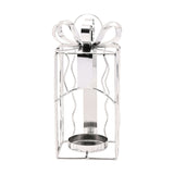 Wire Present Metal Tealight Candle Holder 16.5cm - Silver