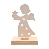 Angel with Star Ceramic Tealight Candle Holder 17cm - White