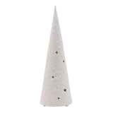 Star Cut-Out Christmas Tree Porcelain Table Lamp - White