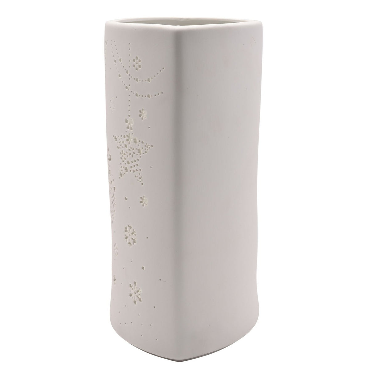 Christmas Star and Bauble Porcelain Table Lamp 23cm - White