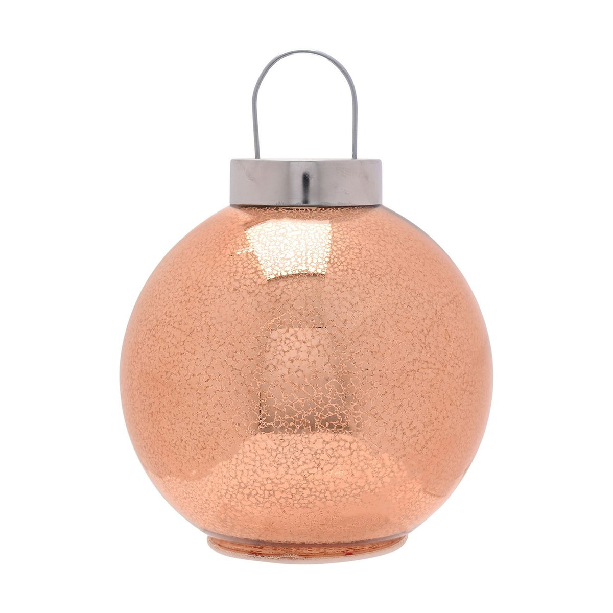 Mercury Glass Bauble LED Light-Up Decoration 19.5cm - Champagne