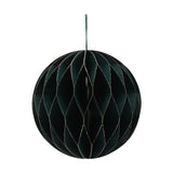 Set of 3 Gold Edged Paper Christmas Tree Decorations 10cm - Green