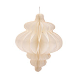 Set of 2 Paper Bauble Christmas Tree Decorations 15cm - White