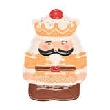 Christmas Iced Gingerbread Nutcracker Ceramic Plate - Brown
