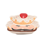 Gingerbread Nutcracker Head Ceramic Plate - White & Gold