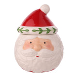 Santa Face Ceramic Nordic Lidded Sugar Bowl and Jug - Red