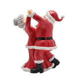 Dancing Mr and Mrs Claus Decoration with White Trim - Red