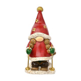 Skiing Mrs Claus Gonk Christmas Decoration - Red & White