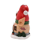 Elf House Christmas Light-Up Decoration with Hat Roof - Red