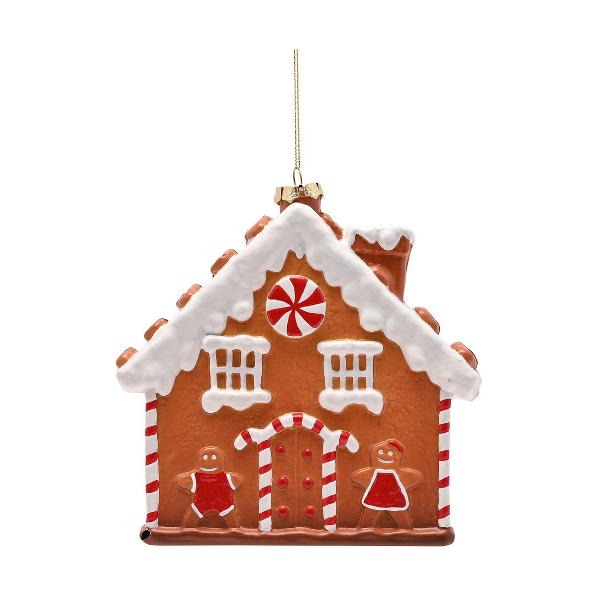 Large Gingerbread House Christmas Tree Decoration - Brown
