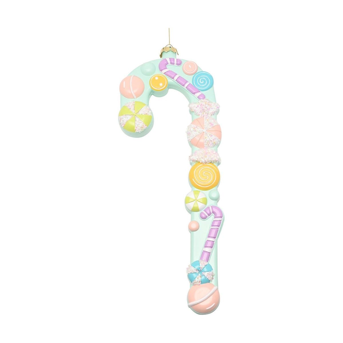 Large Pastel Candy Cane Hanging Christmas Tree Decoration