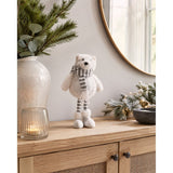 Blizzard the Polar Bear Christmas Decoration 23cm - White