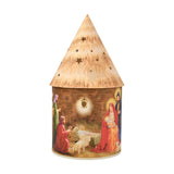 The Nativity Round House Plastic LED Lantern with Stars