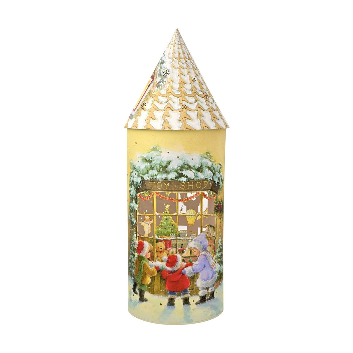 Large Toy Shop Round House LED Lantern with Conical Roof