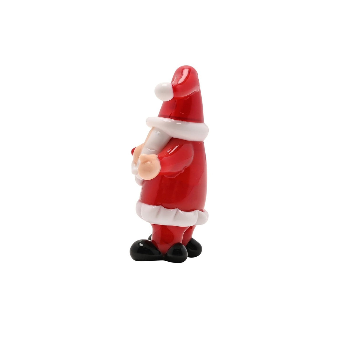 Festive Miniature Open Arms Santa Ceramic Decoration - Red