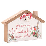 Robin House 'Most Wonderful Time' Wooden Plaque - White