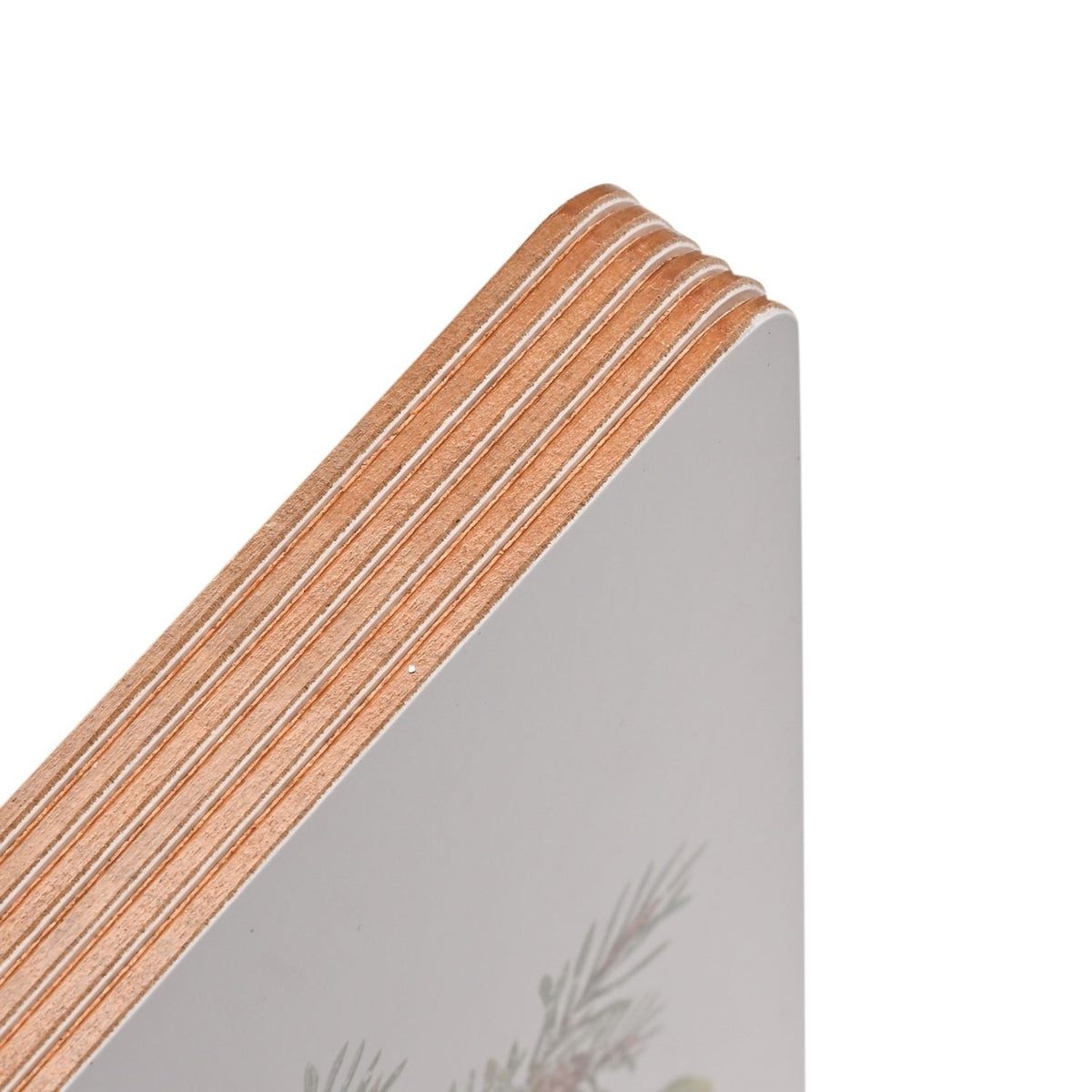 Set of 4 Christmas Robin and Holly Placemats - White & Brown