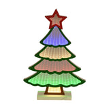 Infinity Christmas Tree Light-Up Decoration 31cm - Clear & Green