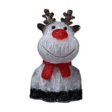 Christmas LED Reindeer Plastic Light-Up Decoration 29cm - White