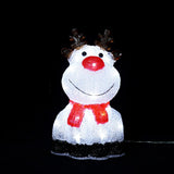 Christmas LED Reindeer Plastic Light-Up Decoration 29cm - White