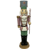 Giant Nutcracker Resin Figurine with LED Lights 88cm - Pink
