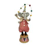 Fabric Covered Juggling Elephant Decoration 25.5cm x15.5cm x 55cm
